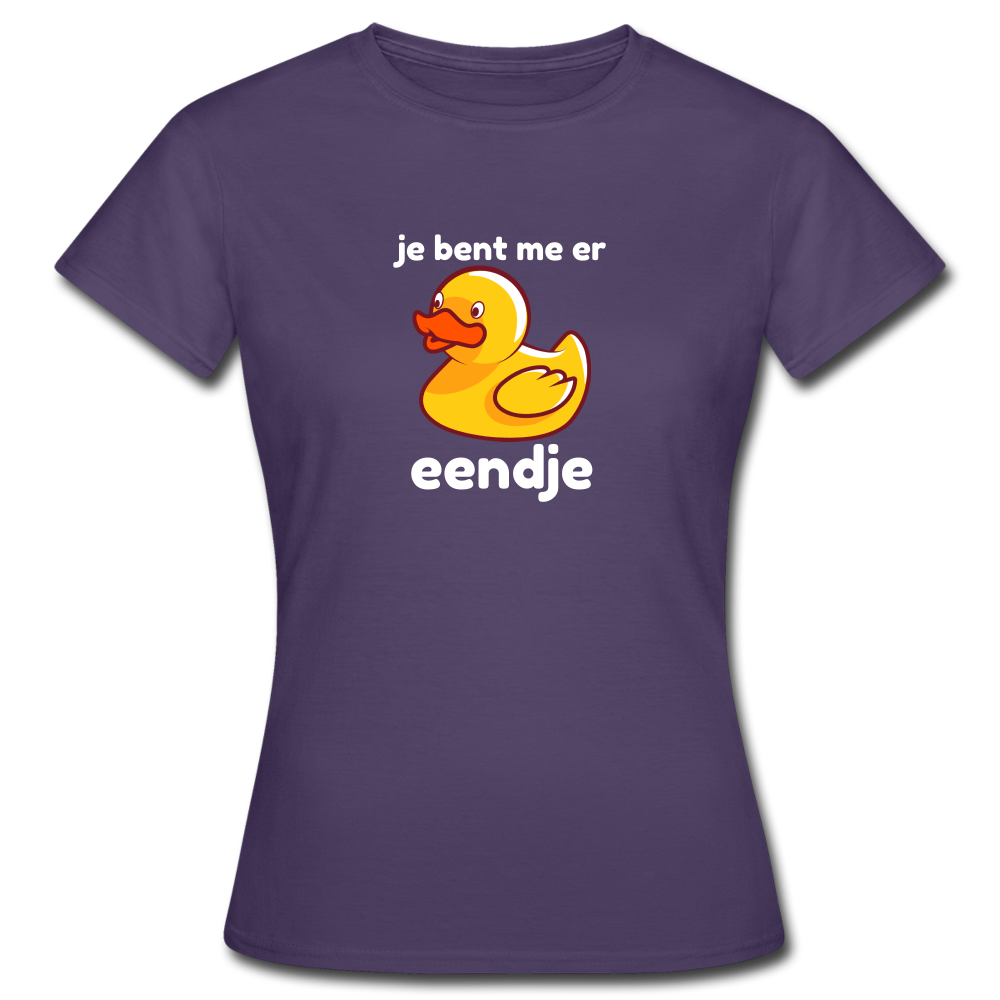 je bent me er eendje - T-shirt (vrouw) - donker paars