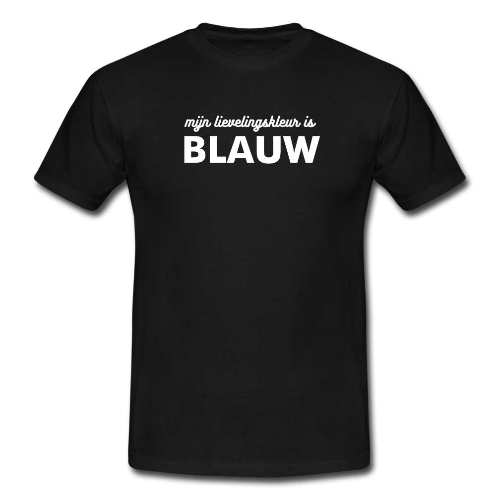 mijn lievelingskleur is blauw - T-Shirt (man) - zwart