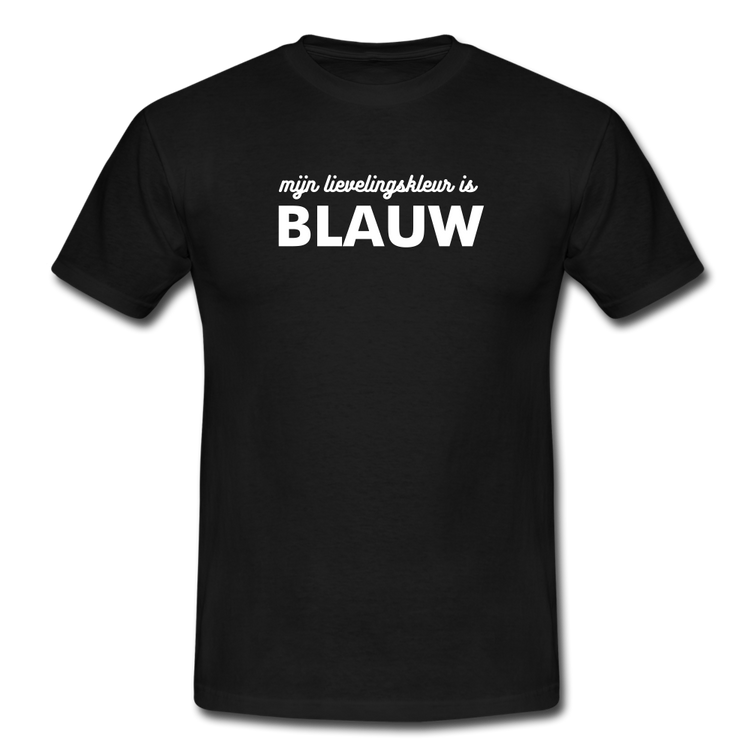 mijn lievelingskleur is blauw - T-Shirt (man) - zwart