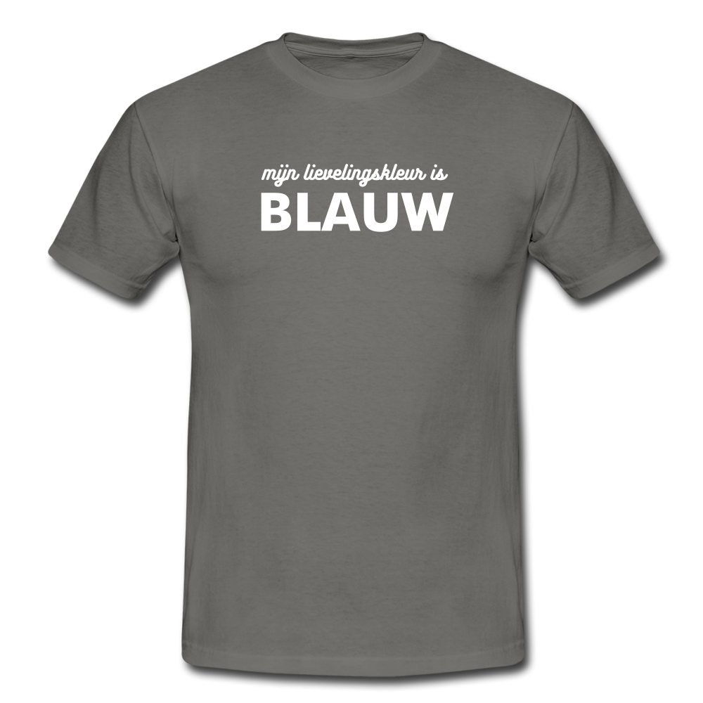 mijn lievelingskleur is blauw - T-Shirt (man) - grafietgrijs