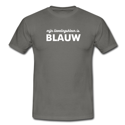 mijn lievelingskleur is blauw - T-Shirt (man) - grafietgrijs