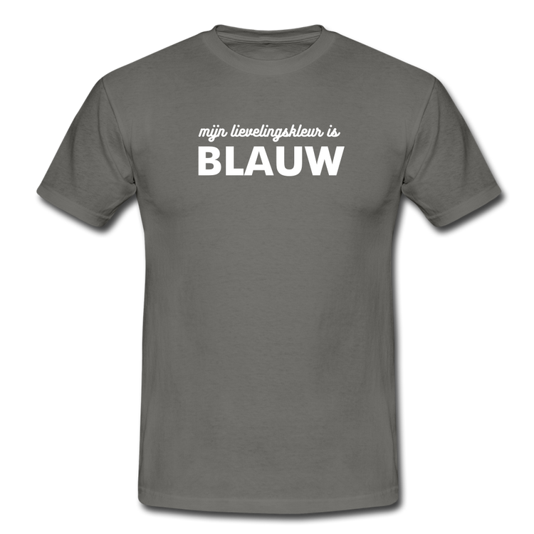 mijn lievelingskleur is blauw - T-Shirt (man) - grafietgrijs