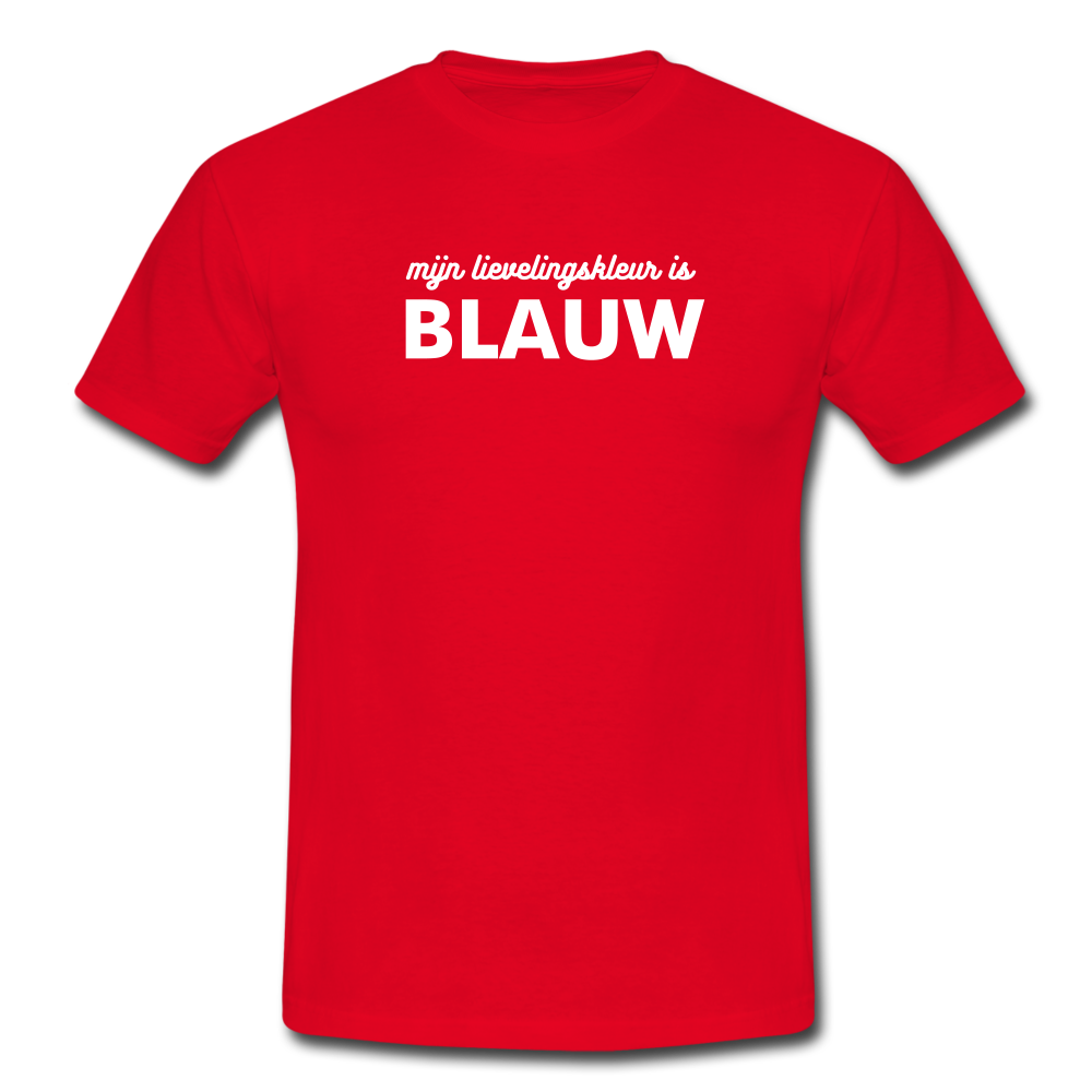 mijn lievelingskleur is blauw - T-Shirt (man) - rood