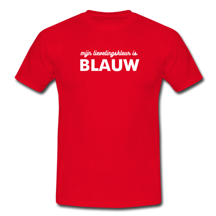 mijn lievelingskleur is blauw - T-Shirt (man) - rood