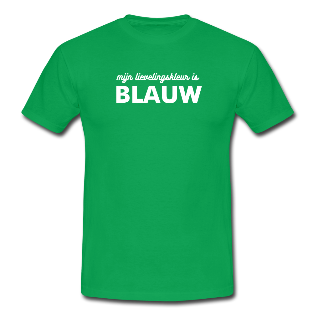 mijn lievelingskleur is blauw - T-Shirt (man) - kelly groen