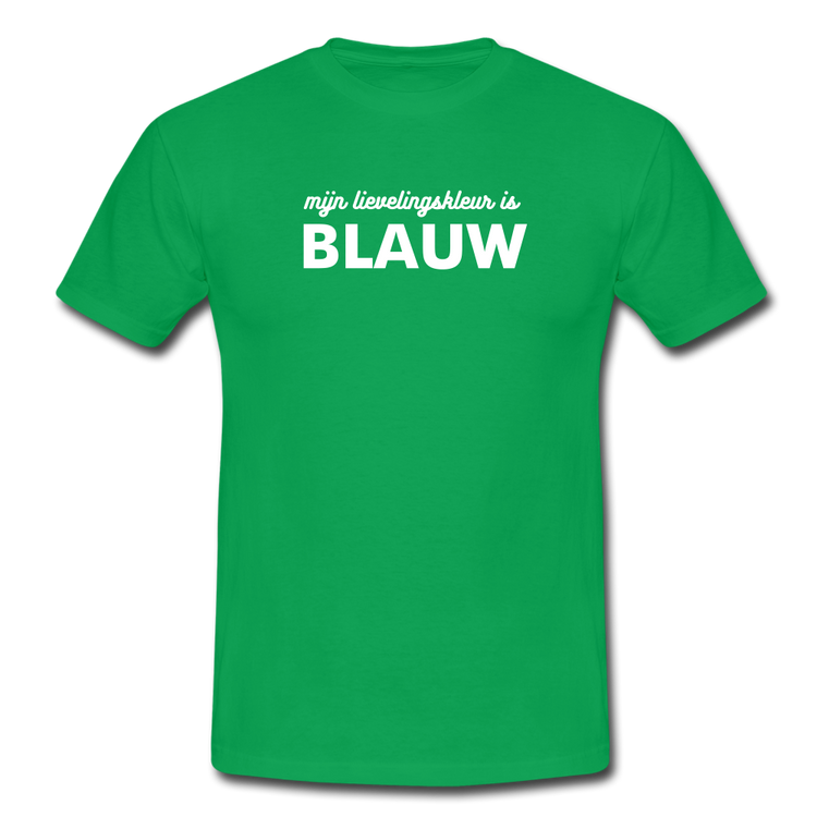 mijn lievelingskleur is blauw - T-Shirt (man) - kelly groen